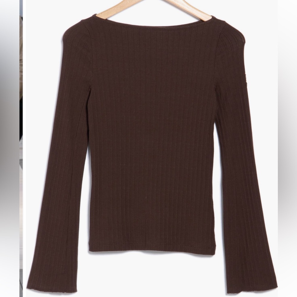 Madewell Brown Long Sleeve Tee